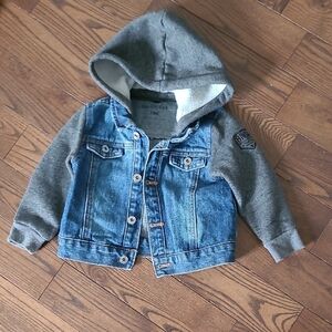 Baby Guess 12 M Kids Hooded Denim Jeans Jacket
